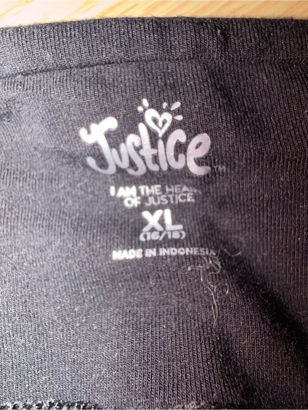Justice Girls XL 16/18 Bike Shorts Black Glitter Rainbow Graphic All For Love
